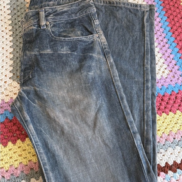 Diesel Blue Slim Straight Jeans with Vintage Fading - Picture 2 of 10